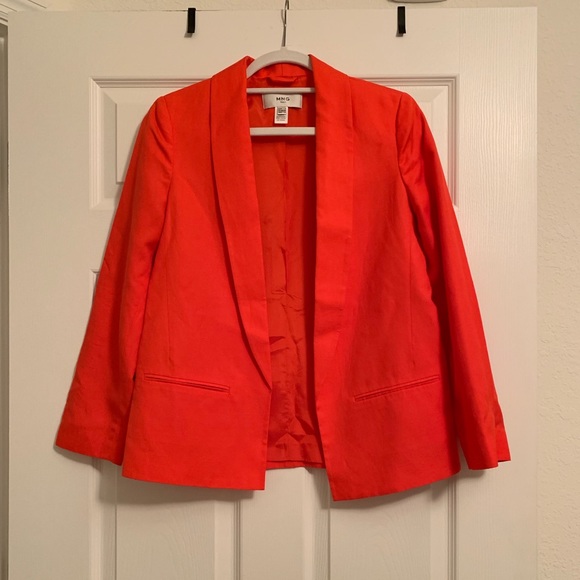Bright Coral Blazer by MNG Suit - Picture 2 of 4